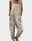 Helvano | Damen-Latzhose mit Blumen-Reliefmuster