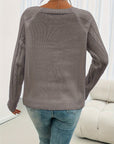 Helvano | Strukturierter Strickpullover mit Knöpfen für Damen
