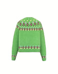 Helvano | Damen Strickjacke mit Norweger-Muster