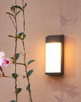 Helvano | Solar-Wandleuchte mit Glasschirm in Schwarz