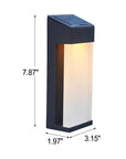 Helvano | Solar-Wandleuchte mit Glasschirm in Schwarz