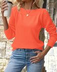 Helvano | Damen Strickpullover mit Ajour-Ärmeln