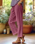 Helvano | Leinenhose mit Relaxed-Schnitt für Damen