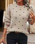 Helvano | Damen-Strickpullover mit Punkten