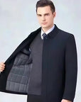 Helvano | Herren Blazer mit Reverskragen und Reissverschluss