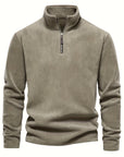 Helvano | Herren Strickpullover mit Stehkragen und Half-Zip