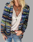 Helvano | Bunte Strickjacke für Damen aus Wolle