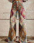 Helvano | Retro Fischgrat-Hose für Damen in Braun