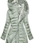 Helvano | Lange Winterjacke mit Kapuze für Damen