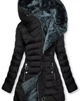 Helvano | Lange Winterjacke mit Kapuze für Damen