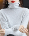 Helvano | Rollkragenpullover für Damen in Weiss