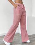 Helvano | Weite gestreifte Hose für Damen