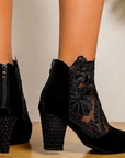 Helvano | Bestickte Damen-Stiefel mit hohem Absatz