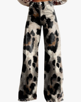 Helvano | Damenhose mit Animal-Print in Weiss