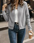 Helvano | Damen Rippstrick-Jacke mit Reissverschluss