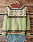 Helvano | Gemusterte Herren-Strickjacke mit Knopfleiste