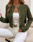 Helvano | Strukturierte Strickjacke mit Knopfleiste für Damen