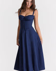 Helvano | Tailliertes Bustierkleid mit Blumenprint für Damen