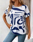 Helvano | Damen T-Shirt mit abstraktem Print