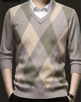 Helvano | Argyle-Pullover mit V-Ausschnitt für Herren