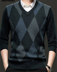 Helvano | Argyle-Pullover mit V-Ausschnitt für Herren