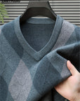 Helvano | Argyle-Pullover mit V-Ausschnitt für Herren