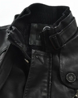 Helvano | Lange Bikerjacke aus Leder für Herren