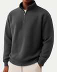 Helvano | Herren Strickpullover mit Zip-Kragen