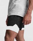 Helvano | 2-in-1 Sportshorts mit Innenhose für Herren