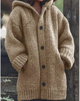 Helvano | Strickjacke mit Kapuze und Knöpfen für Damen