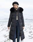 Helvano | Tailliertes Winterkleid für Damen mit langen Ärmeln
