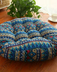 Helvano | Rundes Bodenkissen aus Baumwolle im Boho-Stil