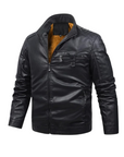 Helvano | Retro Lederjacke mit Fleecefutter für Herren