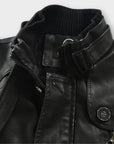 Helvano | Lange Bikerjacke aus Leder für Herren