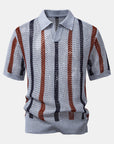 Helvano | Herren Set Häkel-Poloshirt & Leinenhose