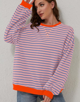 Helvano | Oversized Gestreiftes Damen Sweatshirt