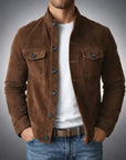 Helvano | Wildlederjacke mit Knöpfen für Herren