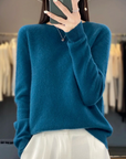 Helvano | Damen Strickpullover mit Rundhalsausschnitt