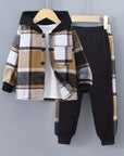 Helvano | 2-teiliges Jungen-Set mit Karo-Hoodie und Jogginghose