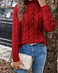Helvano | Zopfstrick-Rollkragenpullover für Damen