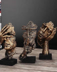 Helvano | Abstrakte Skulptur im Scandi-Stil in Gold