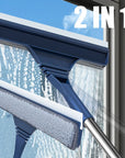 Helvano | 2-in-1 Fensterwischer mit Teleskopstiel
