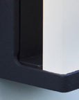 Helvano | Solar-Wandleuchte mit Glasschirm in Schwarz