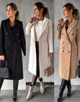 Helvano | Zweireihiger Wollmischung-Mantel für Damen