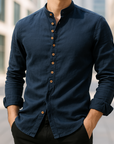 Helvano | Herren Leinen-Baumwoll-Hemd