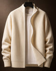 Helvano | Herren Rippstrickpullover mit Zip