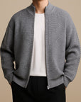 Helvano | Herren Rippstrickpullover mit Zip