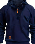 Helvano | Utility-Hoodie mit Kurzreissverschluss für Herren