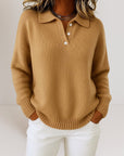 Helvano | Damen Strickpullover mit Kragen