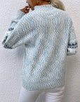 Helvano | Damen Strickpullover mit Stehkragen und Schneeflocken